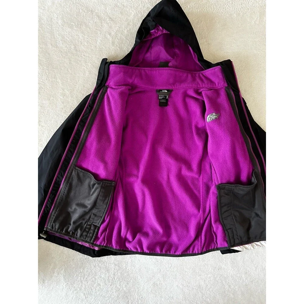North Face Winter Ski Jacket Tri-Climate Zip In Fleece Jacket Layer Girls XL/16